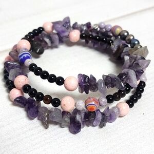 New Coil Wrap Beaded Bracelet Handmade